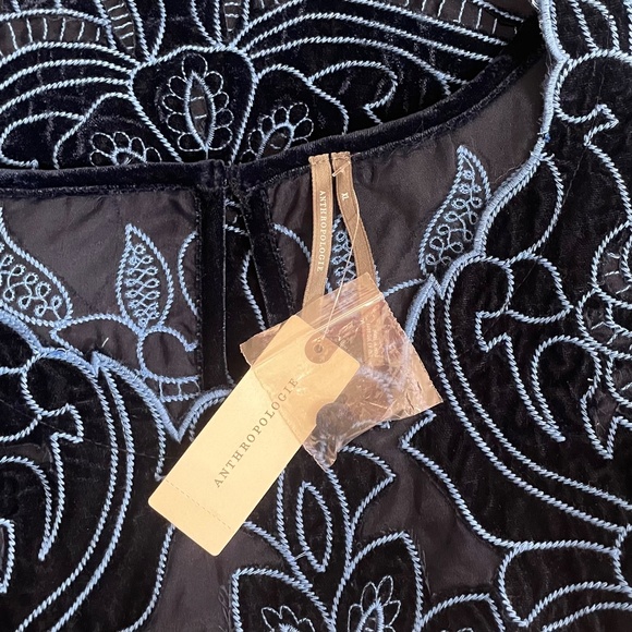 NWT!! ANTHROPOLOGIE Lainie Velvet Lace Cutwork Sleeveless Top Blouse X-Large - Picture 12 of 16